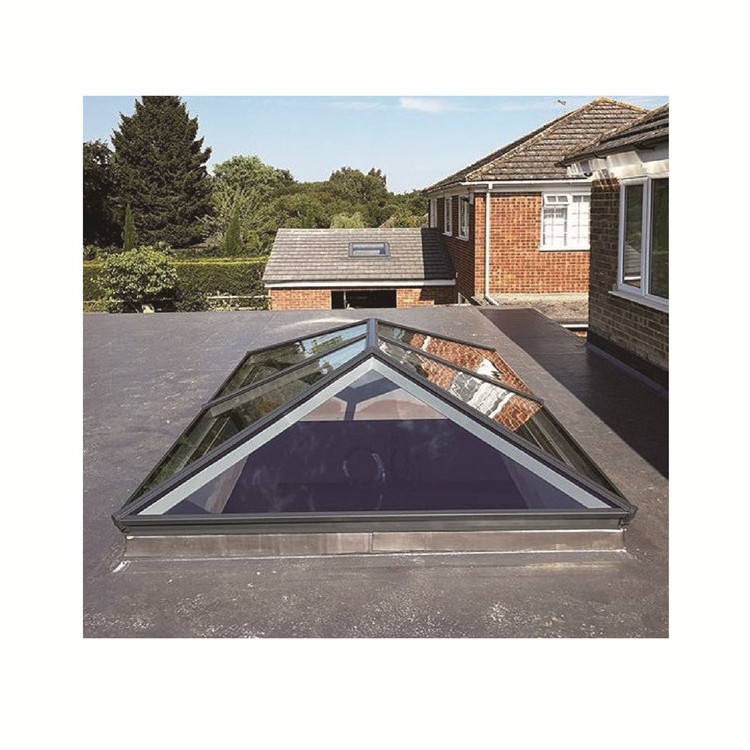 Topwindow Aluminium Frame Automatic Triangle Pyramid Skyview Roof Window Skylight