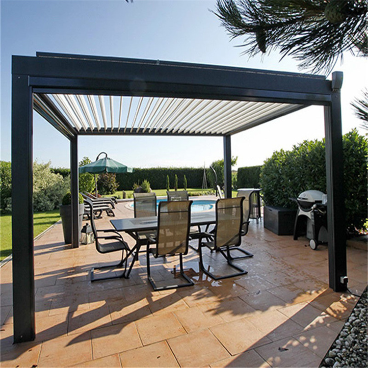 High Quality Modern Outdoor Metal Balcony Retractable Aluminum Pergola Easy to install all weather gazebos