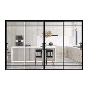 D-TOP SHENZHEN 2023 slim profiles swing glass doors aluminum slim double glass sliding doors Slide Slim Sliding Door For house