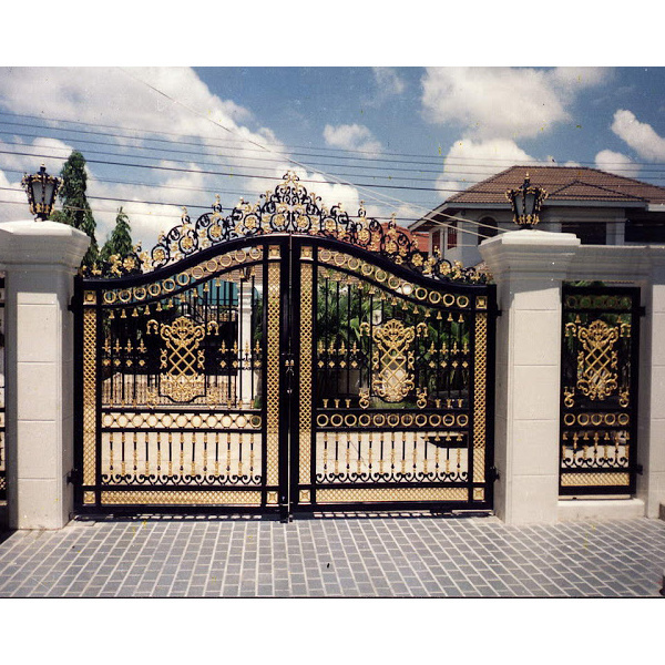 D-TOP arch steel doors wrought iron villa gate designs door aluminum glass black outdoor and indoor french  iron door for house