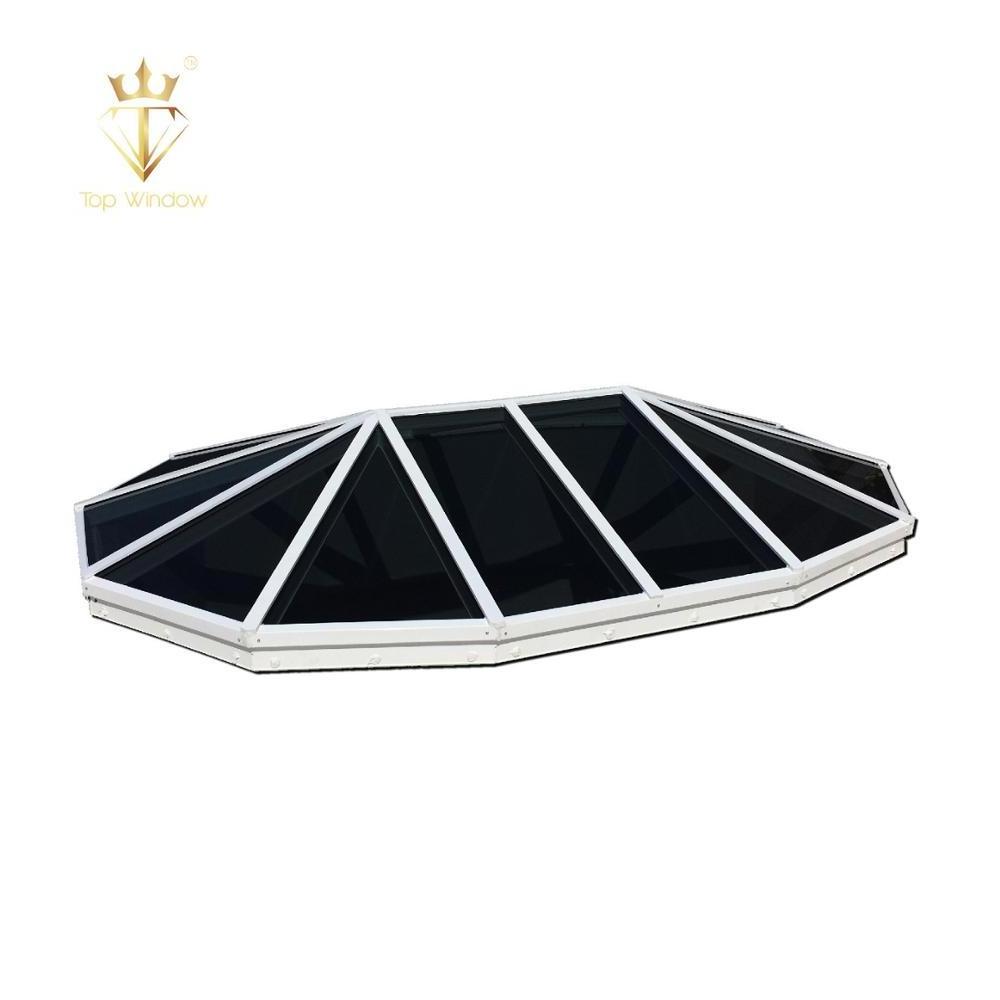 Topwindow Aluminium Frame Automatic Triangle Pyramid Skyview Roof Window Skylight