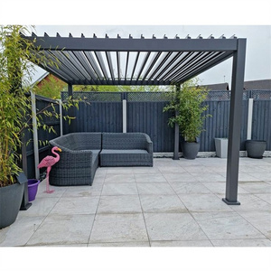 Modern design garden square tube aluminum pergola outdoor  gazebo aluminium pergola