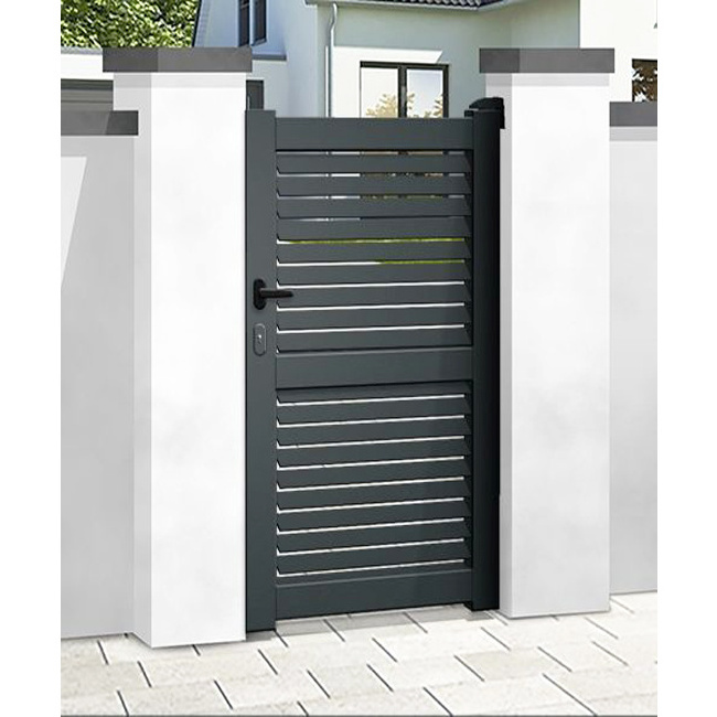 New Style Horizontal Single Panel Modern Main Aluminum Pedestrian Driveway Gate Designs For Home