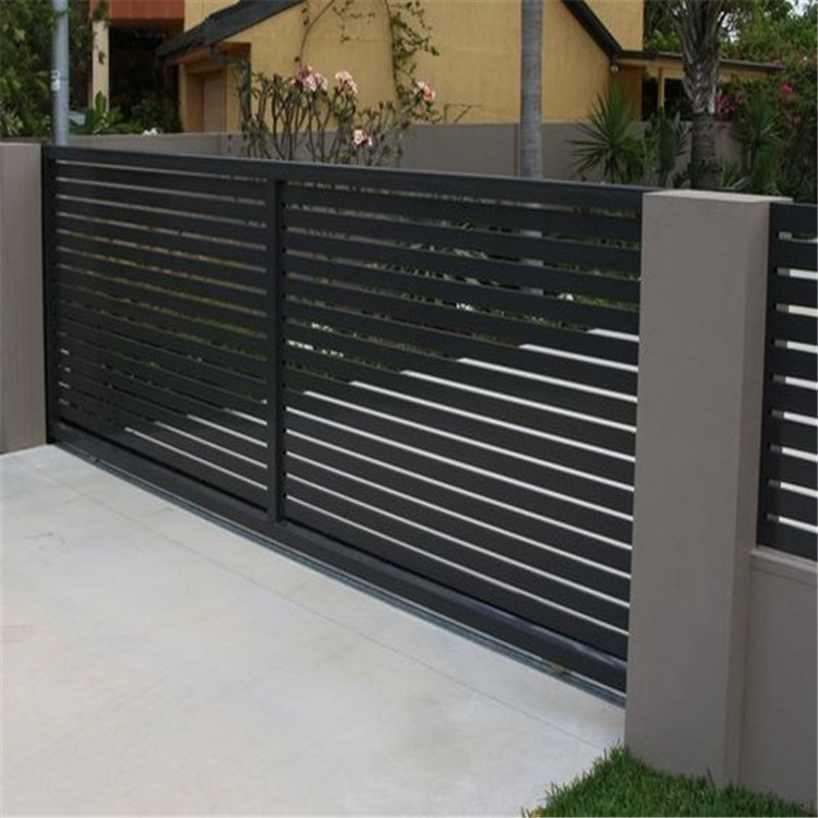 Rolling Gate Motor Door Broken Bridge Louver Aluminum Fence Extension Galvanized Steel Garage Door With Aluminum Slat Fence