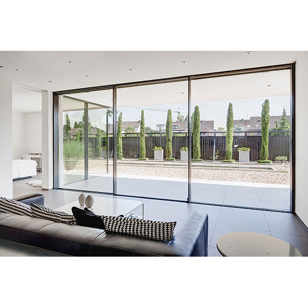 D-TOP SHENZHEN 2023 security aluminum alloy 4 panel glazed sliding glass door from china Slim Sliding Door For house