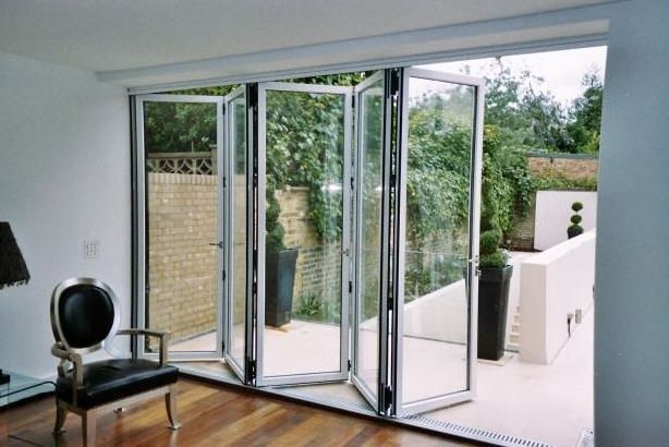 Hurricane impact folding door aluminium impact bi fold doors with SGP heavy safety glass for sunroom conservatory