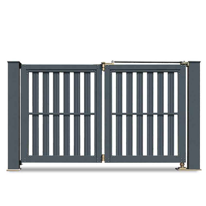 Modern main design slat barrier armvilla garden cast aluminum alloy sliding profile art slide fence aluminium gate for Malaysia