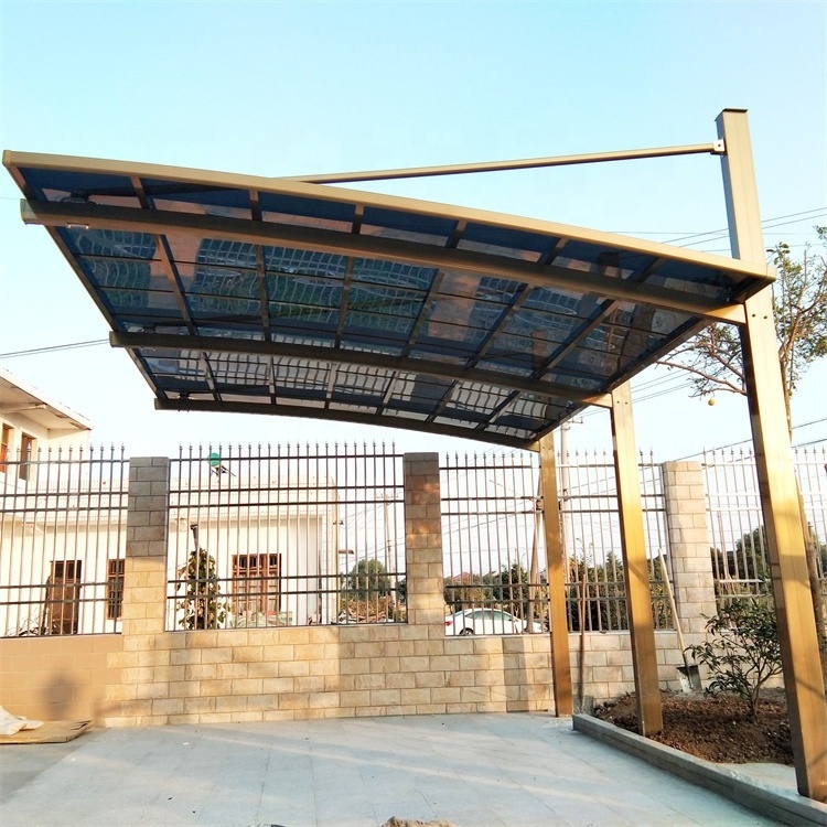 Metal Carport Aluminium Alloy Frame Carport Canopy Blue Polycarbonate Glazing Garages Canopies Carports