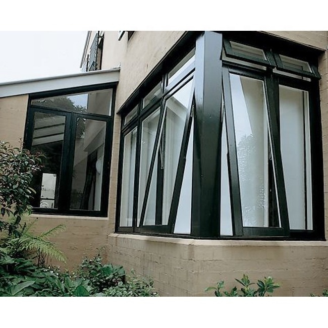 Aluminum Chain Winder Awning Window Double Glazed Glass Aluminum Windows