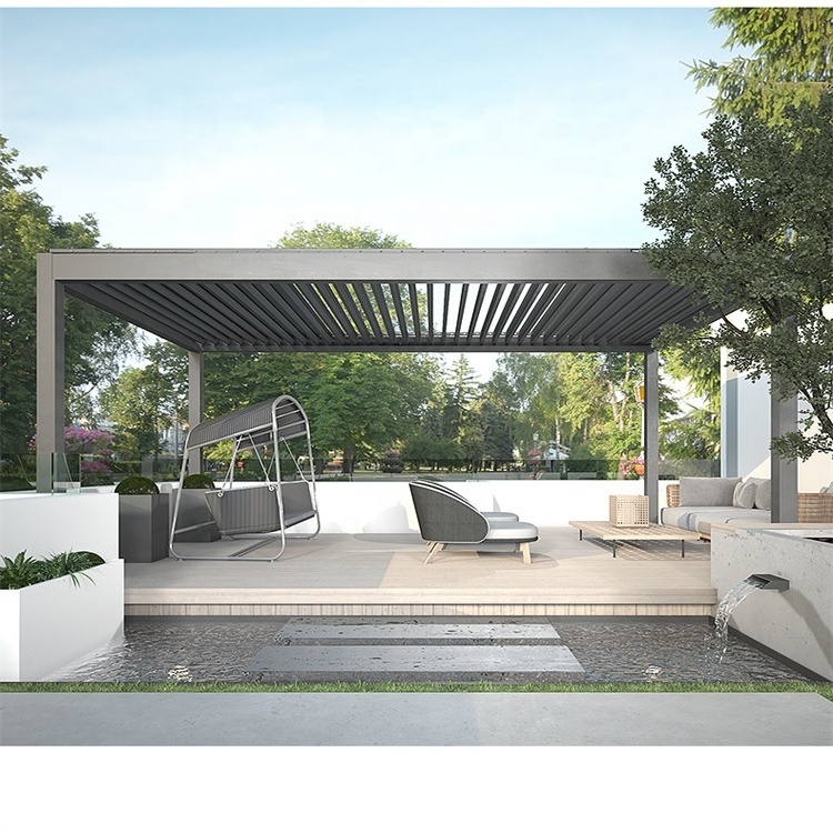 Hot Sale And Made In China Customized Cheap Gazebo Louvered Roof Pergola Kits Modern Quality Pergola