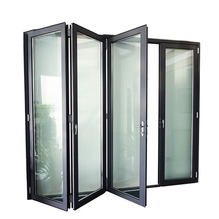 D-TOP 2024 folding tall glass bi-folding barn door folding glass petition sliding door aluminum bifold door for house