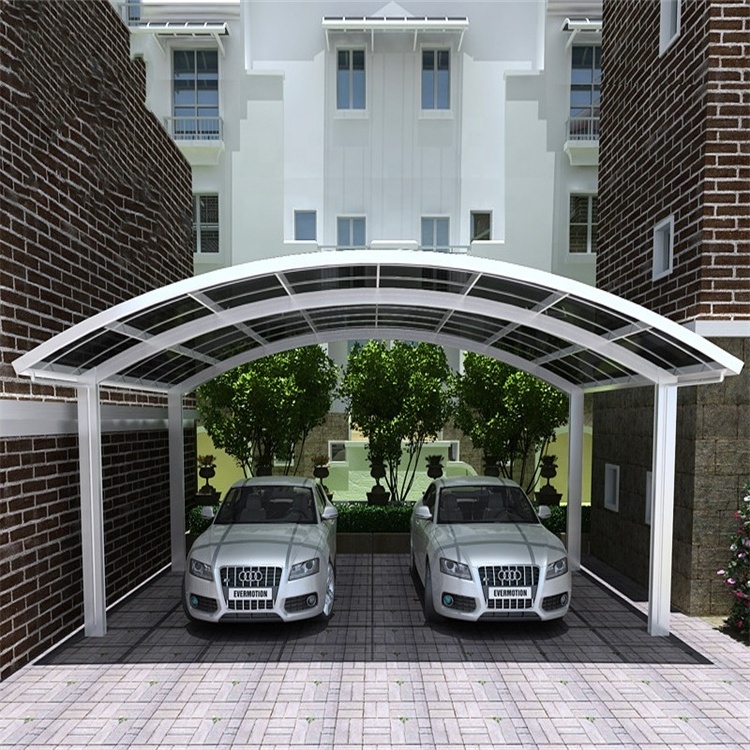 Metal Carport Aluminium Alloy Frame Carport Canopy Blue Polycarbonate Glazing Garages Canopies Carports