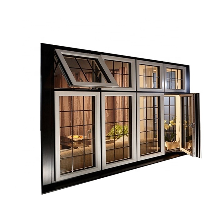 Modern Swing Open Beautiful Aluminum Window Decorative Window Screen Grill Designs For Windows