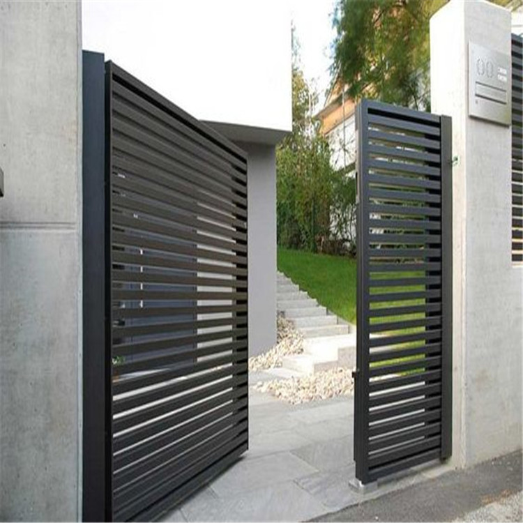 Rolling Gate Motor Door Broken Bridge Louver Aluminum Fence Extension Galvanized Steel Garage Door With Aluminum Slat Fence