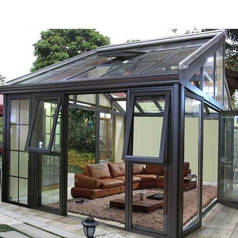 D-TOP glass great bay home tiny villa prefab house sunroom with roof top For Swimming Pool Sun sunroom glass house Of House