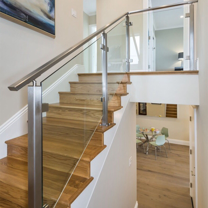 simple steel handrail designs balustrade for stairs design balustrade frameless glass Glass Railing for house