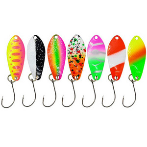 High Quality Attractive Colorful Spoon 3g Spoon Fishing lure Metal Lure Freshwater Saltwater for Trout Seabass Carp