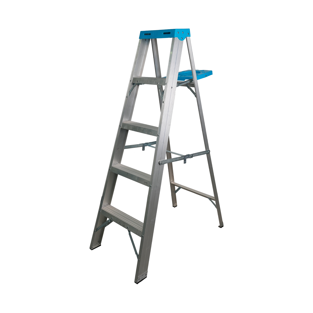 En131Household Domestic Fiberglass Folding Tool Tray Ladder Foldable with 2-6 Steps