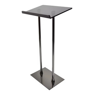 Modern Design Black Stainless Steel Lectern Podium Speech Lectern Stands Podium Pulpit For Church And School