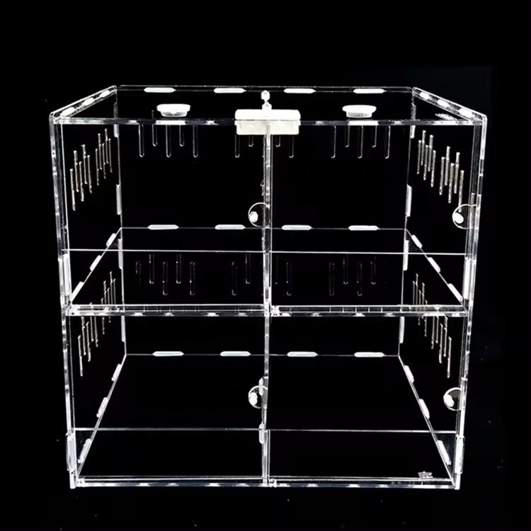 Customized Enclosure Box Lucite Reptile Cage Acrylic Chameleon Spiders Beetle Tarantula Reptile Terrarium Box Cage