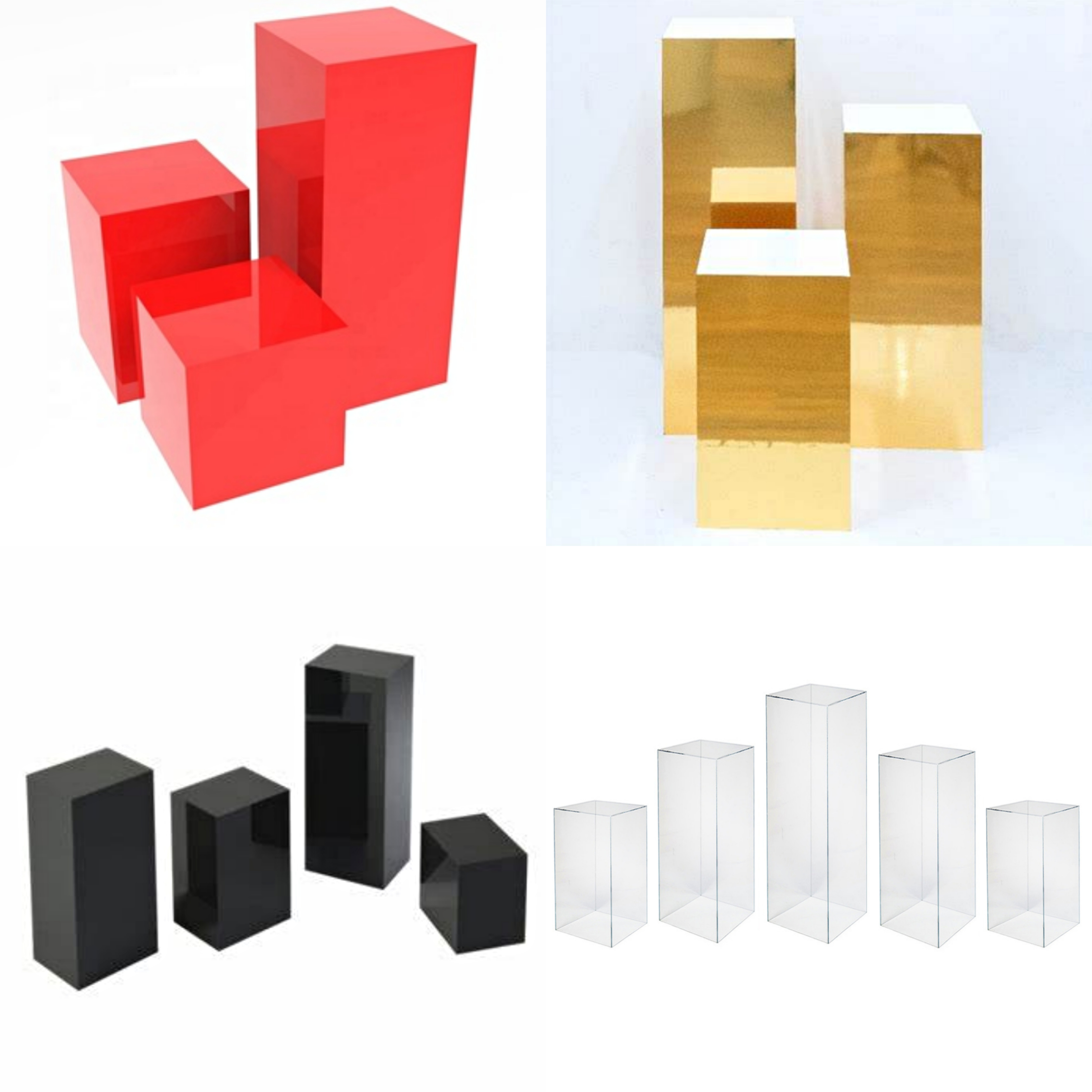 acrylic cube box clear square wedding plinths pedestal cylinders pillar acrylic flower display stand