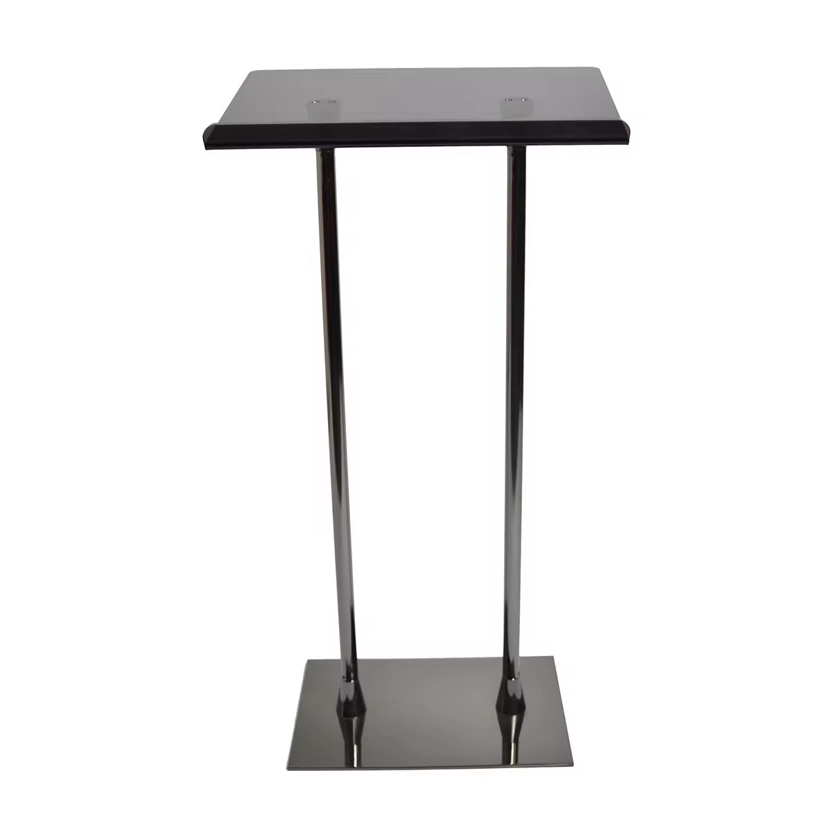 Modern Design Black Stainless Steel Lectern Podium Speech Lectern Stands Podium Pulpit For Church And School