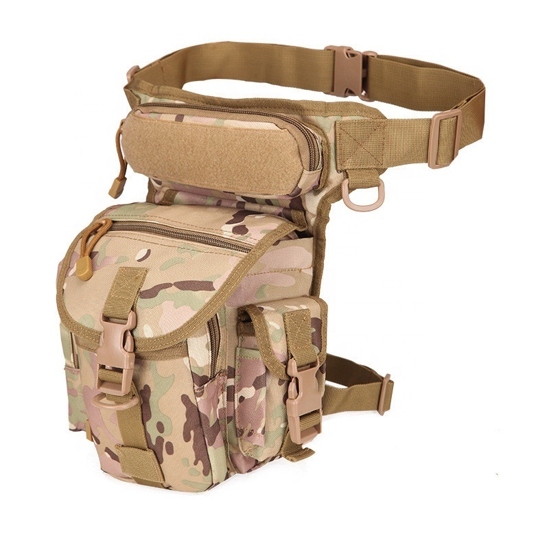 Custom Logo Outdoor Thigh Drop Leg Bag Waist Fanny Pack Motorcycle Ride Riding Travel Hiking Camo Tactical Leg bag for Men Women