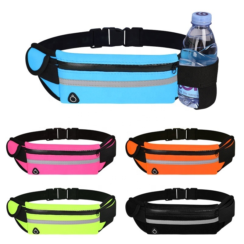 Running Belt Phone Pouch for Runners Best Women Men Kids Reflective Waist Pocket Belt Gear for Fitness Gym Hiking Workout Travel