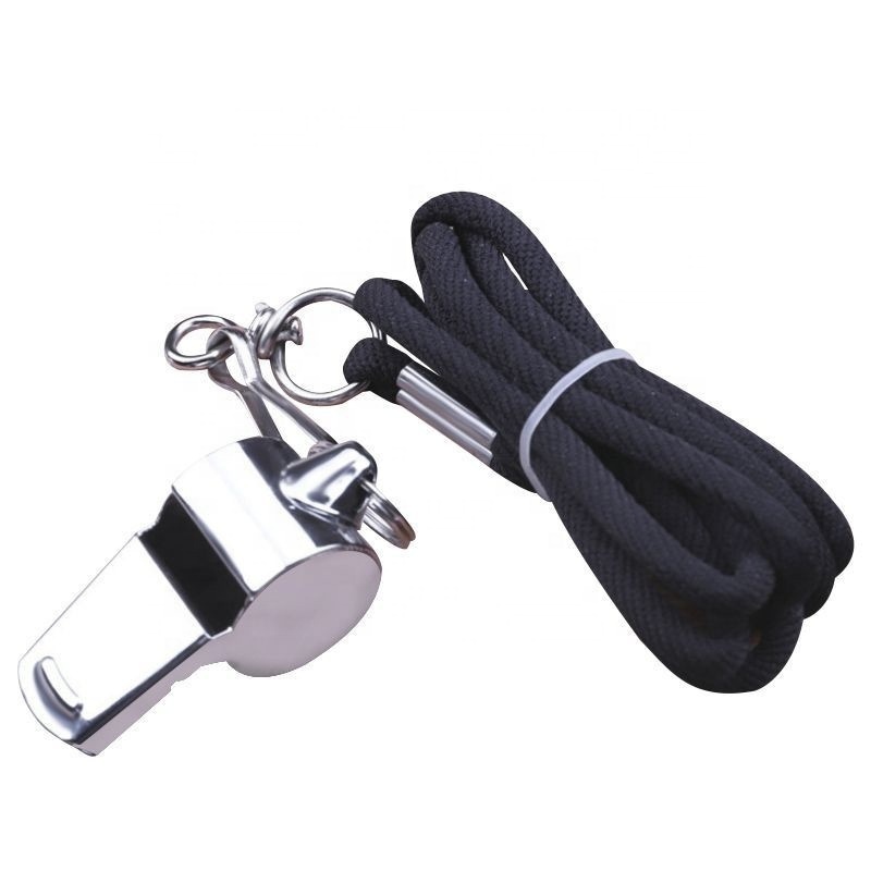 High Quality Extra Loud Whistle with Lanyard Metal Sports Whistle Stainless Steel Whistle for Training