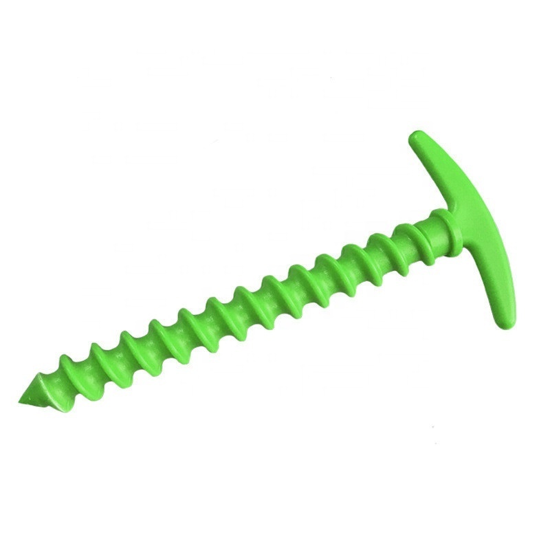 Plastic Screw Tent Peg Stakes Nail Outdoor Hiking Camping Ground Support Nails Tent Canopy Fixing Supplies