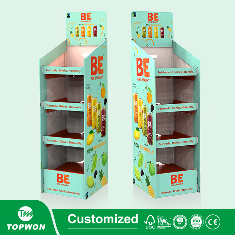 Retail Shop Corrugated Cardboard Hot Wheels Display Rack