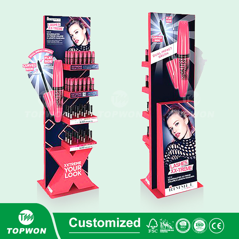 Retail Cardboard Eyelash Sales Display Rack Store Shelf Eyelash Display Stand