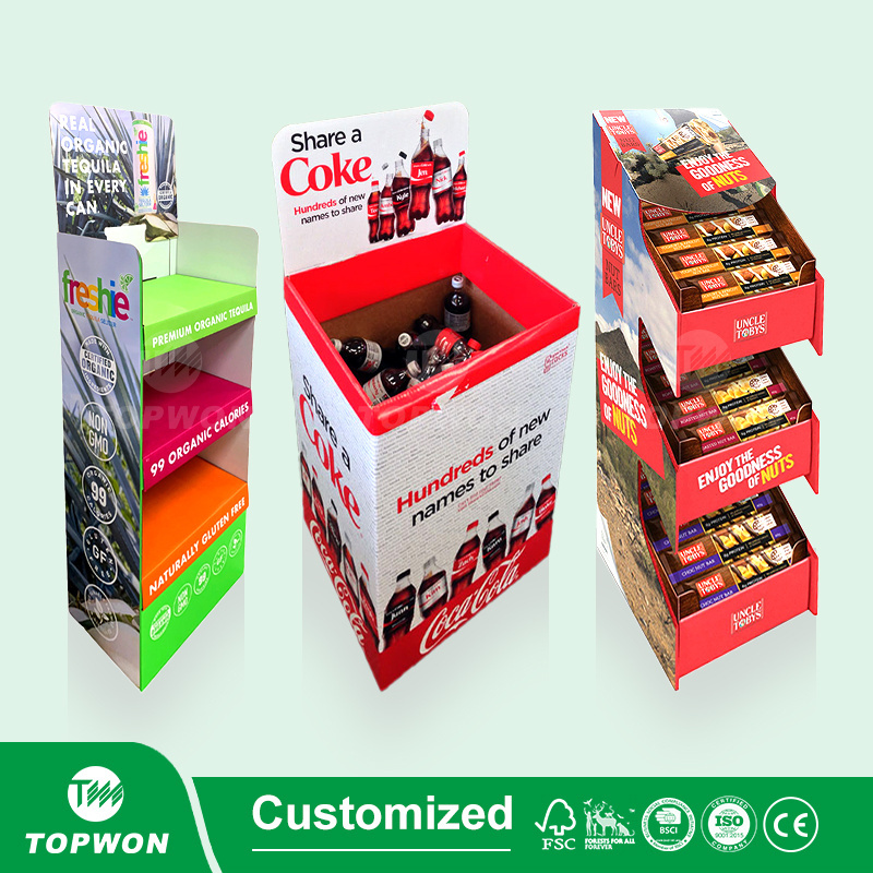 Custom Cardboard Beer Wine Liquor Store Counter Displays, Paper Display Rack For Liquor Store