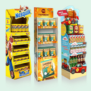 Paper POP Floor Retail Store Product Display Unit Stands Corrugated Candy Food Beverages Cardboard Display Rack