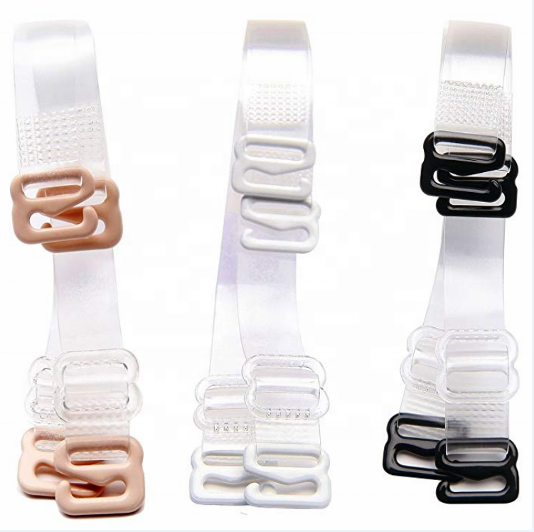 Clear Elastic Non Slip Adjustable Bra Straps Shoulder Strap Transparent S-XZ005 TPU Women's Underwear Color Box or Zipper Bag