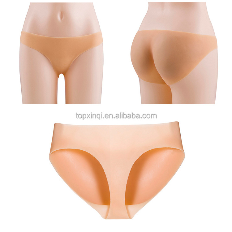 XT018 500g-1000g soft hip push up fake butt enhancing buttocks 100% silicone panty