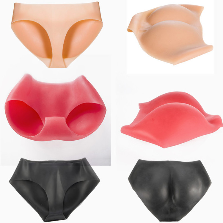 XT018 500g-1000g soft hip push up fake butt enhancing buttocks 100% silicone panty