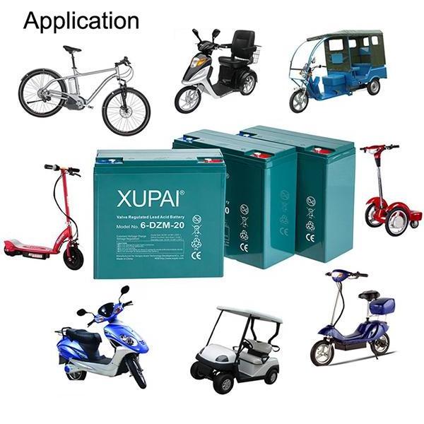 XUPAI Scooter Battery 12v 20ah for 800W 2-Wheel Self Balance Electric Scooter for Adults