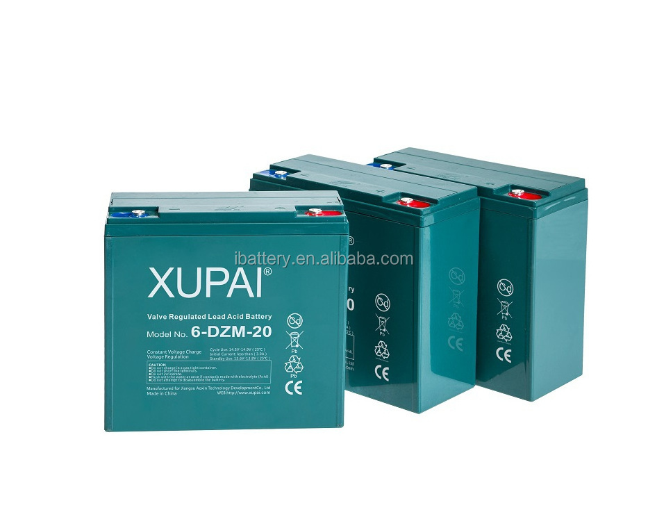 XUPAI Scooter Battery 12v 20ah for 800W 2-Wheel Self Balance Electric Scooter for Adults