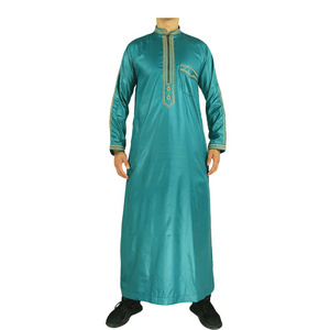 Qatar Thobe  Men Dubai  Kaftan quamis islamic clothing Robes men abaya Muslim Clothing qatar men thobe