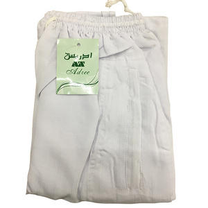 Wholesale Cheap Muslim Arabic Men Pants in White Color Thobe / Thawb Middle East Daily Use Adults Accept 24PC