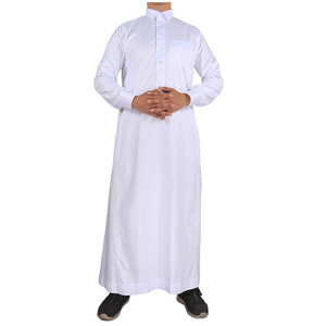 2022 Hot Sales New Model Saudi Style Al Haramain Thobe High Quality Khamis Arab Islamic Clothing Thobe