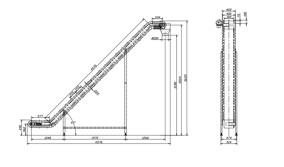 Table Top Slat Modular Flexible Acclivitous baffle PU PVC Conveyor Food Transfer Grade Chips Farm Grain Belt Conveyor