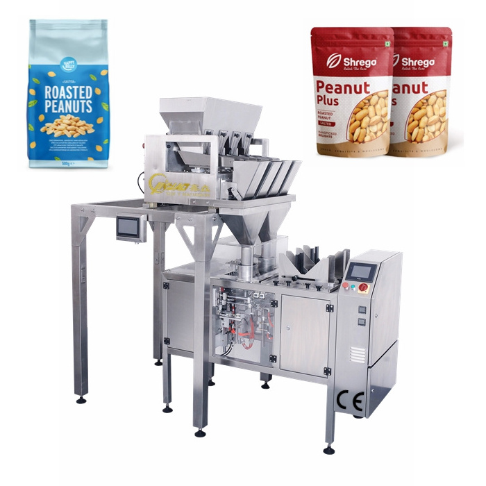 Doypack automatic weighing seed grain pet food salt sugar rice multi-function packaging machine