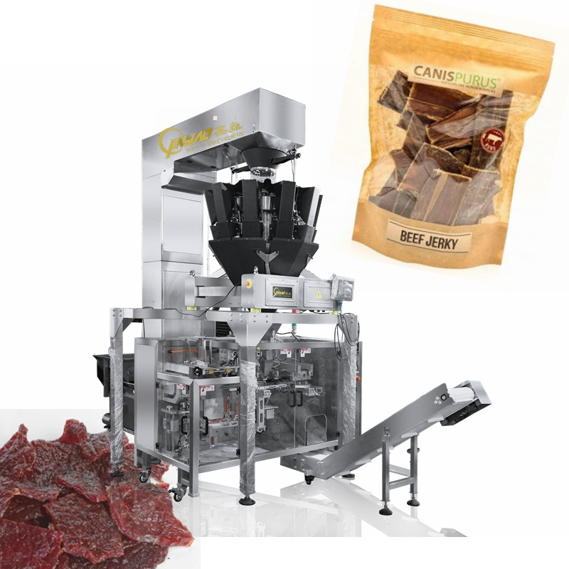 Full Automatic 200g 300g Beef Jerky Meat Jerky Packing ZipLock Bag Horizontal Doypack Packaging Machine