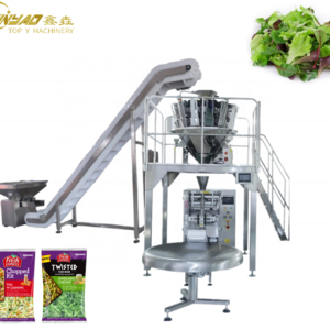 Salad Shredded Vertical Packaging Machine Back Sealing Frozen Seafood Multihead Weigher VFFS Packing Machine