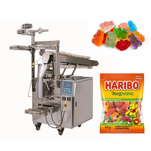 Semi-automatic small vertical chain bucket gummy bear soft candy packing machine