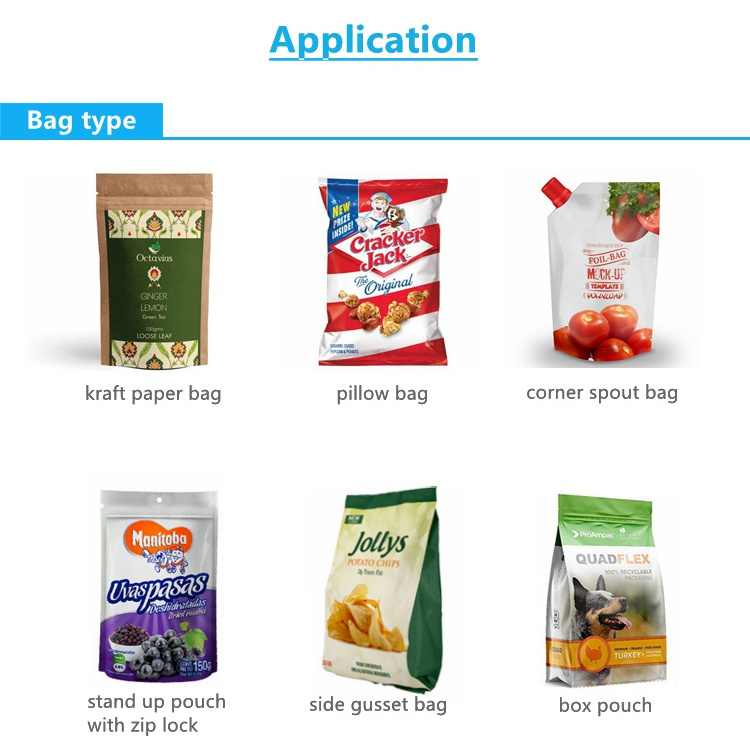 Automatic Horizontal Doypack Zipper Seal Stand Up Pouch Bag Fill Grain Granule 1kg Rice Sugar Food Packing Machine