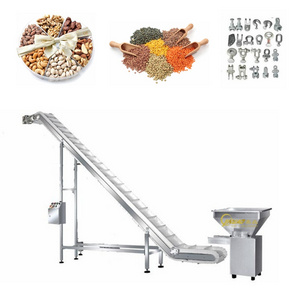 Table Top Slat Modular Flexible Acclivitous baffle PU PVC Conveyor Food Transfer Grade Chips Farm Grain Belt Conveyor