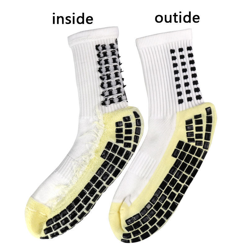 Men's Soccer Socks Anti Slip Non Slip Grip Pads for Football Basketball Sports Grip Socks custom